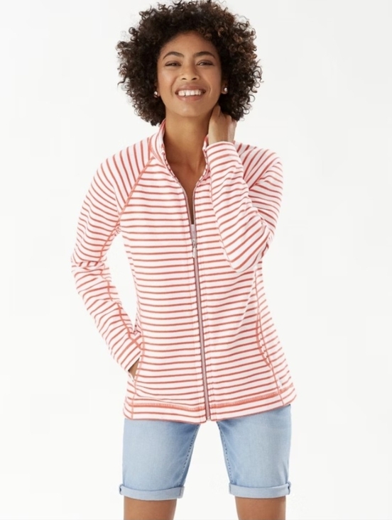 Tommy Bahama Tops - Tommy Bahama Coastal Grandma Preppy Zip Jacket XL